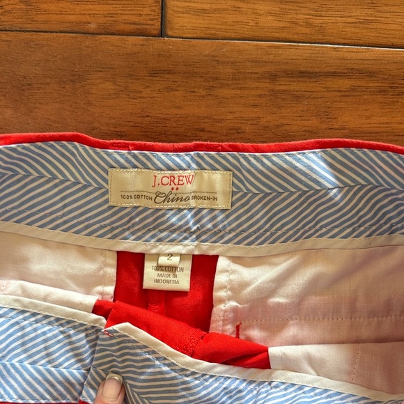 Lot of 2 pairs of size 2 Shorts - Old Navy and J. Crew Red & White - Picture 6 of 11